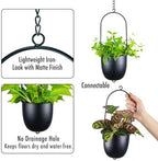 metal hanging planters set of 2 with 6 on a desk or shelf