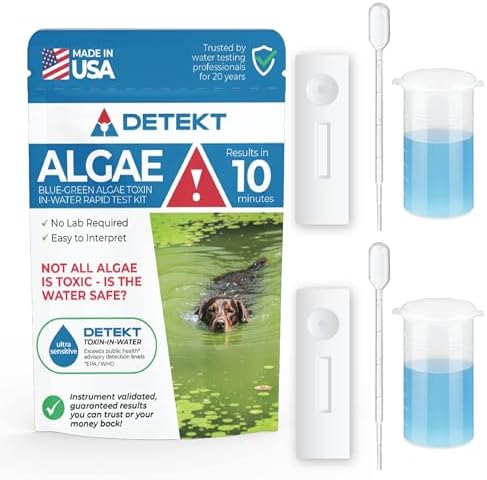 Detekt® Blue-Green Algae Toxin Test Kit for Ponds & Lakes - 10 Min - Simple
