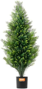 vevor artificial topiary cedar tree, 36 inch tall, side view