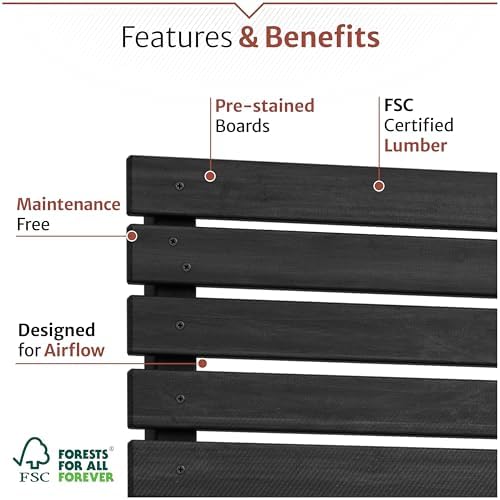 enclo aspen privacy screen, charcoal wood diy no, close-up detail