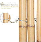 4ft x 6ft natural bamboo fence roll, outside, close-up detail