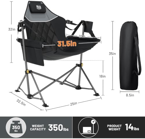 timber ridge hammock camping chair, portable oversized swinging shown in use