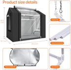 bstrip small greenhouse, gm3 indoor greenhouse with grow, front angle view