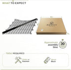 zippity 39in h black metal fence, diy fence on a desk or shelf