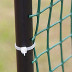 heavy-duty plastic mesh netting, green, 35.4 x 197 on a desk or shelf