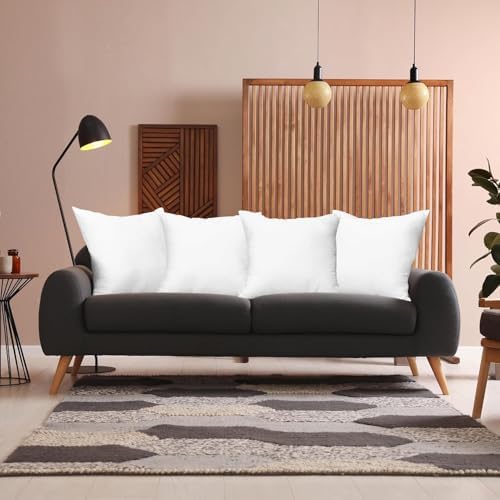 utopia bedding throw pillows (set of 4, white) on a desk or shelf