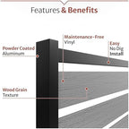 enclo vienna privacy screen, charcoal vinyl diy no, close-up detail