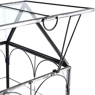 highfree glass terrarium with metal tray, glass greenhouse, view 9