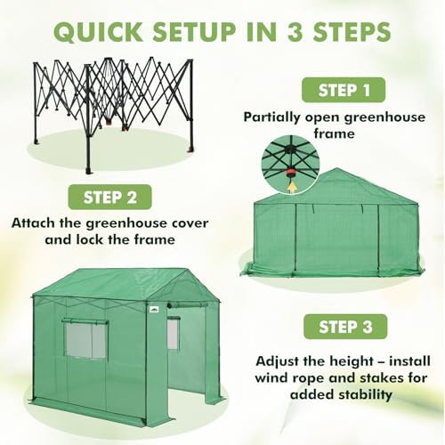 eagle peak 8x8 pop up walk in greenhouse on a desk or shelf