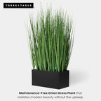 torre & tagus 18" artificial onion grass in, side view