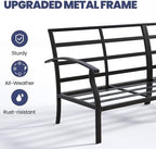 kullavik 4 piece metal outdoor patio furniture set, close-up detail