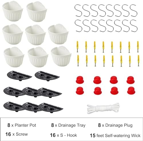 resin wall hanging planter pots vertical garden living, view 9
