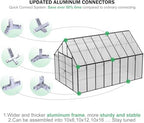 cdcasa 10x20 ft greenhouse for outdoors, large easy, package contents