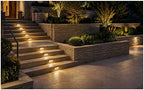 hinkley taper 12v integrated led horizontal step light showing dimensions
