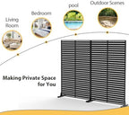 72" privacy screen outdoor privacy fence panel for on a desk or shelf