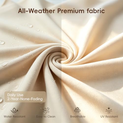 boho outdoor patio furniture set - 3 piece, close-up detail