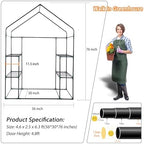 portable walk-in greenhouse for outdoors, 56x30x76 plant house showing dimensions