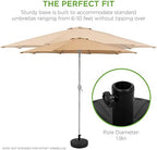 best choice products fillable umbrella base stand round, side view