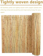 4ft x 6ft natural bamboo fence roll, outside, package contents
