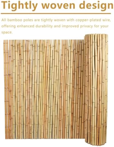 4ft x 6ft natural bamboo fence roll, outside, package contents
