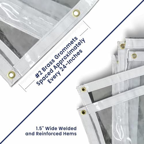 tarps now marine grade clear vinyl tarp, (6', package contents