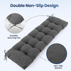 iaseahk outdoor bench cushion 48x18x5 inch, waterproof & showing dimensions