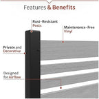 enclo 4fth florence privacy screen w/planter box, freestanding, close-up detail