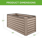 best choice products 4x2x2ft steel raised garden bed on a desk or shelf