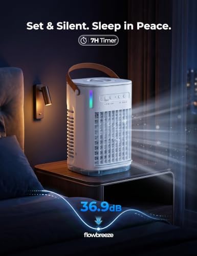 3-in-1 portable air conditioners, 5400mah built-in battery personal, side view