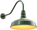 23" Gooseneck Barn Light Outdoor | Farmhouse Exterior | Hunter Green/Brass