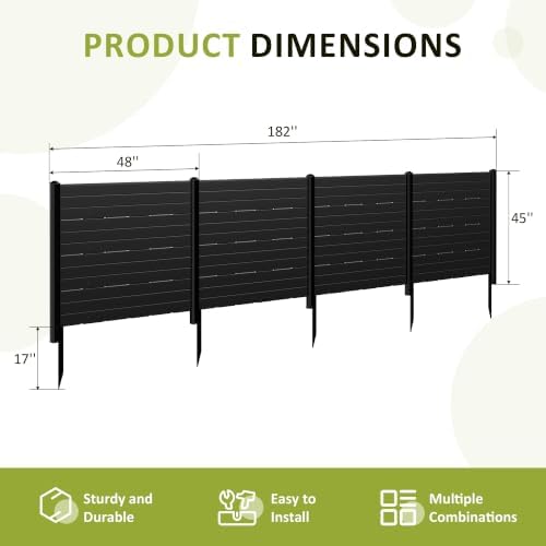 48''w x 45.4''h outdoor privacy screen with 4 shown in use