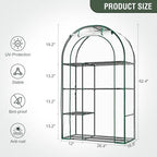 4-tier mini greenhouse for outdoors, 40" x 18" on a desk or shelf