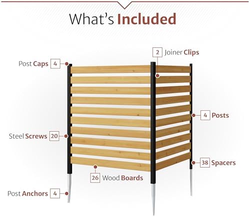enclo charleston privacy screen, cedar wood, diy no showing dimensions