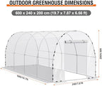 walk-in tunnel greenhouse for outdoors 19.7 x 7.9 shown in use