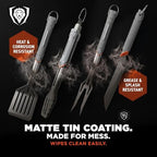 dalstrong 4-pc bbq grill tool set - knife, side view