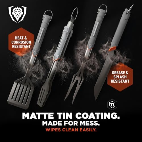 dalstrong 4-pc bbq grill tool set - knife, side view
