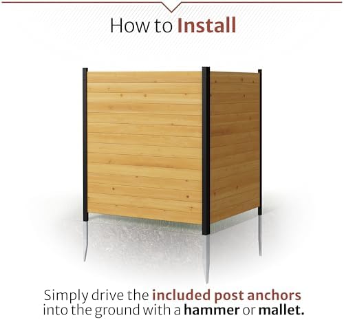 enclo richmond privacy screen, cedar wood, diy no, side view
