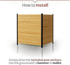 enclo richmond privacy screen, cedar wood, diy no, side view