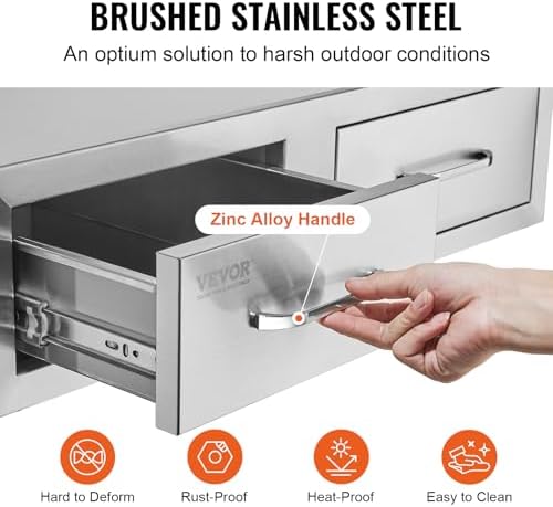 vevor outdoor kitchen drawers 30"w x 10"h x, package contents