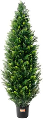 vevor artificial topiary cedar tree, 48 inch tall, main product view