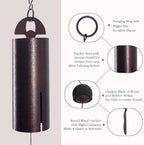astarin wind chimes for outside deep tone heroic shown in use