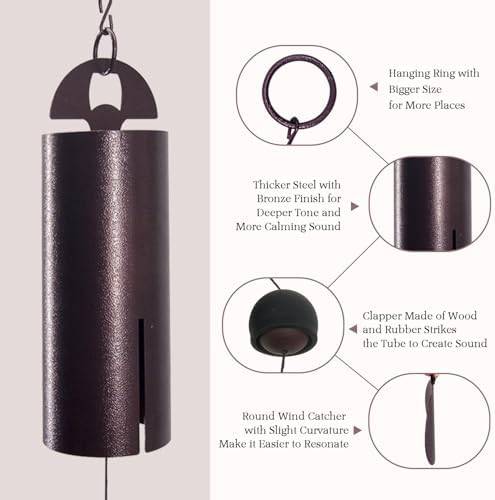 astarin wind chimes for outside deep tone heroic shown in use