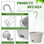 roshtia 10 pcs 10 inch hanging baskets for, side view