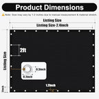 artpuch 90% sun shade cloth, 6 x 16, side view