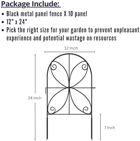 shoplala garden fence animal barrier (10 panels) 12in(l) shown in use