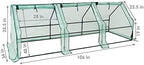 sunnydaze outdoor portable mini cloche greenhouse with 3, close-up detail