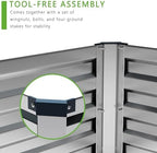 diiyiv 2pcs 12x4x1ft galvanized raised garden bed kit,vegetable showing dimensions