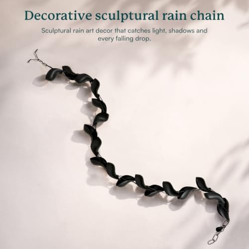 rain chain for gutters, 8.5 ft aluminum rain on a desk or shelf