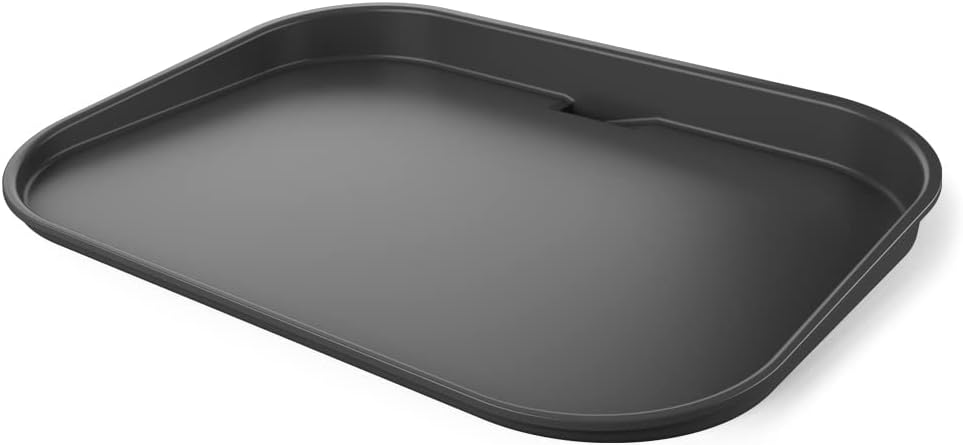 Ninja XSKGRDPLT Woodfire, Outdoor Flat Top Griddle Plate, Compatible with Ninja Woodfire Grills (OG700 series), Ceramic Coating, Insert, Black/Grey | Ninja Woodfire Griddle Plate clicks into your grill for even, edge-to-edge searing and easy-clean