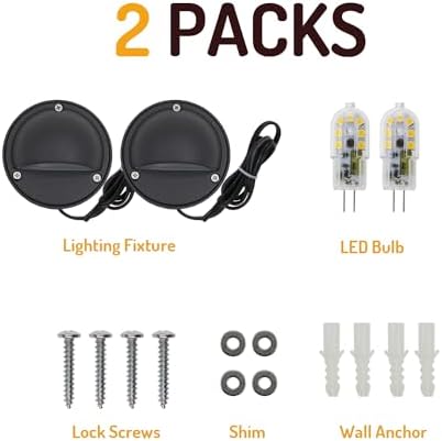 lumina lighting® 2w led deck lights (2 pack) shown in use
